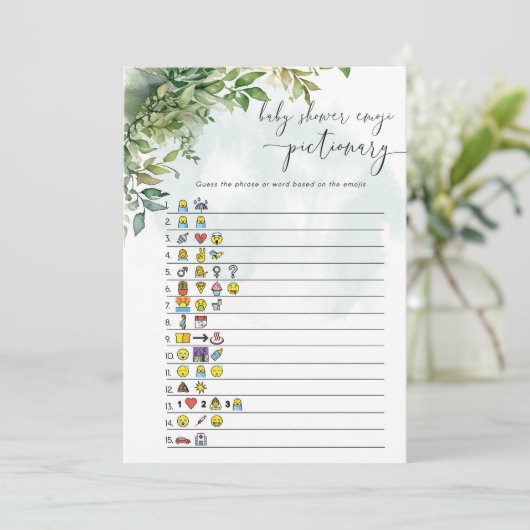 ベビーシャワーことわざ写真クイズゲーム 招待状 (スタンド正面)