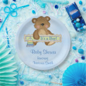 ベビーシャワーそれは男の子のテディー・ベアです ペーパープレート (パーティー)