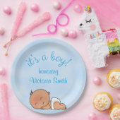 ベビーシャワーそれは男の子の男の赤ちゃんです ペーパープレート (パーティー)