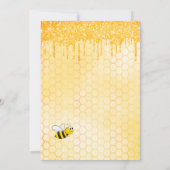 ベビーシャワーでぶつぶつ蜂金ゴールドグリッターハニカム 招待状 (裏面)