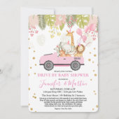 ベビーシャワーでドライブ仮想ベビーシャワー 招待状 (正面)