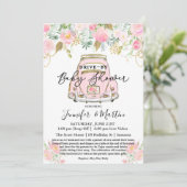 ベビーシャワーでドライブ仮想ベビーシャワー 招待状 (スタンド正面)