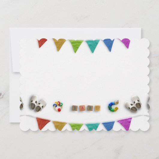 ベビーシャワーで人の好みに合ったデスティニーズ 招待状 (裏面)