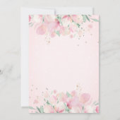 ベビーシャワーで車のバルーンフローラドライブ 招待状 (裏面)