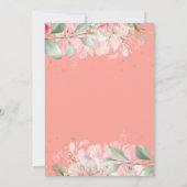 ベビーシャワーで車の中の象のフローラドライブ 招待状 (裏面)