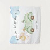 ベビーシャワーで車を運転する タペストリー (正面)