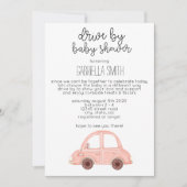 ベビーシャワーで車を運転する 招待状 (正面)