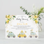 ベビーシャワーで運転男女兼用する 招待状 (スタンド正面)