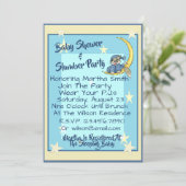 ベビーシャワーとスランバーパーティーW/Moon, Stars, & Cat 招待状 (スタンド正面)