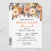 ベビーシャワーとブライダルシャワーアイディアの併用 招待状 (正面/裏面)