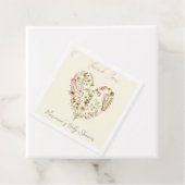 ベビーシャワーにおける水色フローラハートベビー フェイバータグ (インサイチュ)