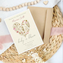 ベビーシャワーにおける水色フローラハートベビー