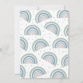 ベビーシャワーによるレインボードライブ,ミュートトーンズレインボー 招待状 (裏面)