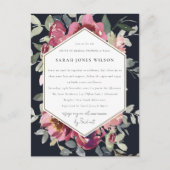 ベビーシャワーによる黒赤赤面バラフローラ駆動 ポストカード (正面)