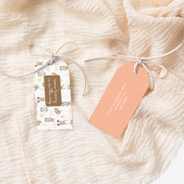 ベビーシャワーに行くバニー男女兼用ズ ギフトタグ