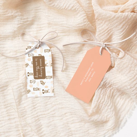 ベビーシャワーに行くバニー男女兼用ズ ギフトタグ