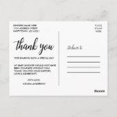 ベビーシャワーのおしゃれな感謝の写真 ポストカード (裏面)