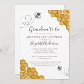 ベビーシャワーのおばあちゃん 招待状 (正面/裏面)