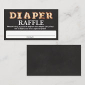 ベビーシャワーのおむつくじチケット エンクロージャーカード (正面/裏面)