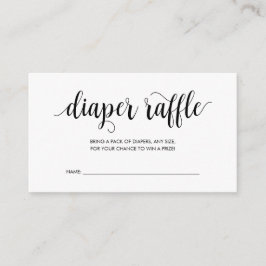 ベビーシャワーのおむつくじ　モダンラスティックブラック エンクロージャーカード