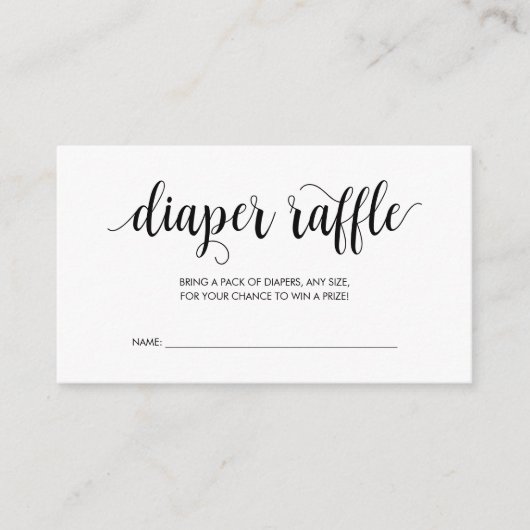 ベビーシャワーのおむつくじ　モダンラスティックブラック エンクロージャーカード (正面)