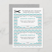 ベビーシャワーのおむつのチケット、少し インビテーションポストカード (正面/裏面)