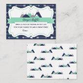 ベビーシャワーのおむつのラッフルのチケットカード エンクロージャーカード (正面/裏面)