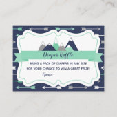 ベビーシャワーのおむつのラッフルのチケットカード エンクロージャーカード (正面)