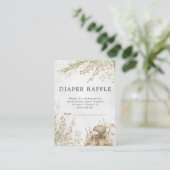 ベビーシャワーのおむつのラッフルのチケット|の森林動物 エンクロージャーカード (スタンド正面)
