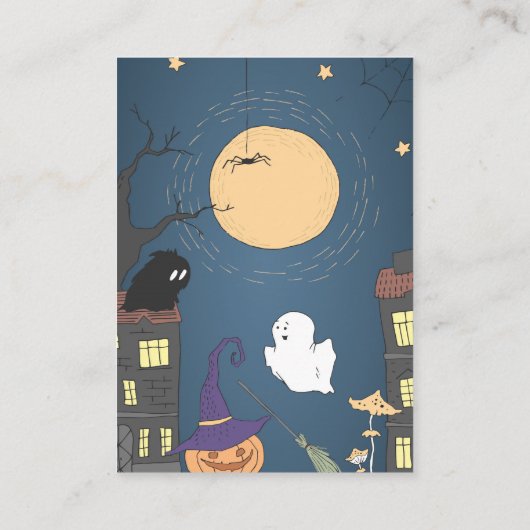 ベビーシャワーのおむつのラッフルは|の小さい魔法使いに札をつけます エンクロージャーカード (裏面)