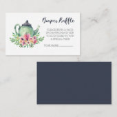 ベビーシャワーのおむつのラッフル エンクロージャーカード (正面/裏面)