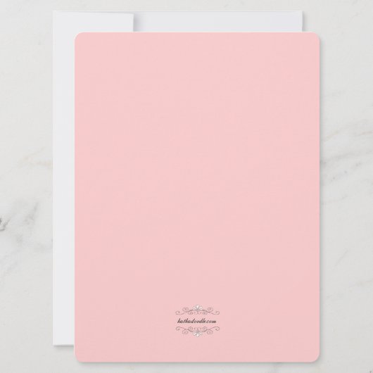 ベビーシャワーのおむつの活動カード印 招待状 (裏面)