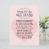 ベビーシャワーのおむつの活動カード印 招待状 (スタンド正面)