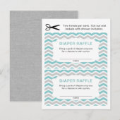 ベビーシャワーのおむつチケット（少量） インビテーションポストカード (正面/裏面)
