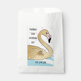 ベビーシャワーのお気に入りバッグ、金ゴールドフラミンゴベビー&ママ フェイバーバッグ