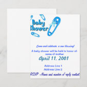 ベビーシャワーのお知らせ（男の子） 招待状 (正面/裏面)