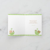 ベビーシャワーのお礼折りたたみカード サンキューカード (内部)