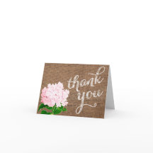 ベビーシャワーのお礼状、麻のクロス お礼状