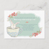 ベビーシャワーのお茶会はブックカードの挿入物を持って来ます エンクロージャーカード (正面)