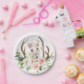 ベビーシャワーのかわいい森林ウサギの紙皿 ペーパープレート (パーティー)