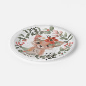 ベビーシャワーのかわいい森林孤の紙皿 ペーパープレート (アングル)