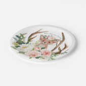 ベビーシャワーのかわいい森林孤の紙皿 ペーパープレート (アングル)