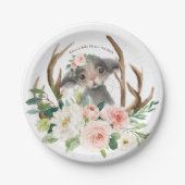 ベビーシャワーのかわいい森林doormouseの紙皿 ペーパープレート (正面)