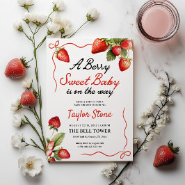 ベビーシャワーのご招待 | ベリー スウィートなご案内 招待状