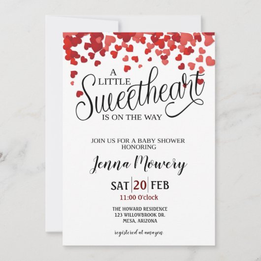 ベビーシャワーのご招待 招待状 (正面)