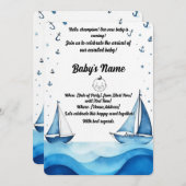 ベビーシャワーのご招待 招待状 (正面/裏面)