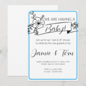 ベビーシャワーのご案内 招待状 (正面/裏面)