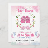 ベビーシャワーのご案内 招待状 (正面/裏面)