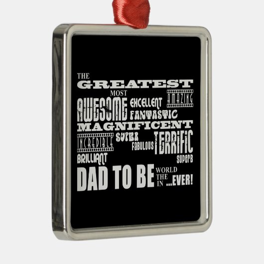 ベビーシャワーのすばらしく最も最高のな未来はあるためにパパの父となります メタルオーナメント (右)