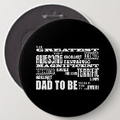 ベビーシャワーのすばらしく最も最高のな未来はあるためにパパの父となります 缶バッジ (正面&裏面)